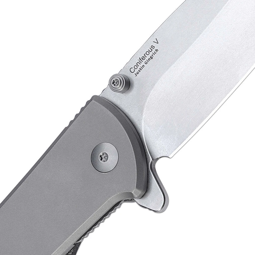 Kizer Coniferous V 154CM Blade Titanium+Micarta Handle V4609C1 (3.35" Stonewash) 7 Kizer Coniferous V 154CM Blade Titanium+Micarta Handle V4609C1 (3.35" Stonewash) - Image 5