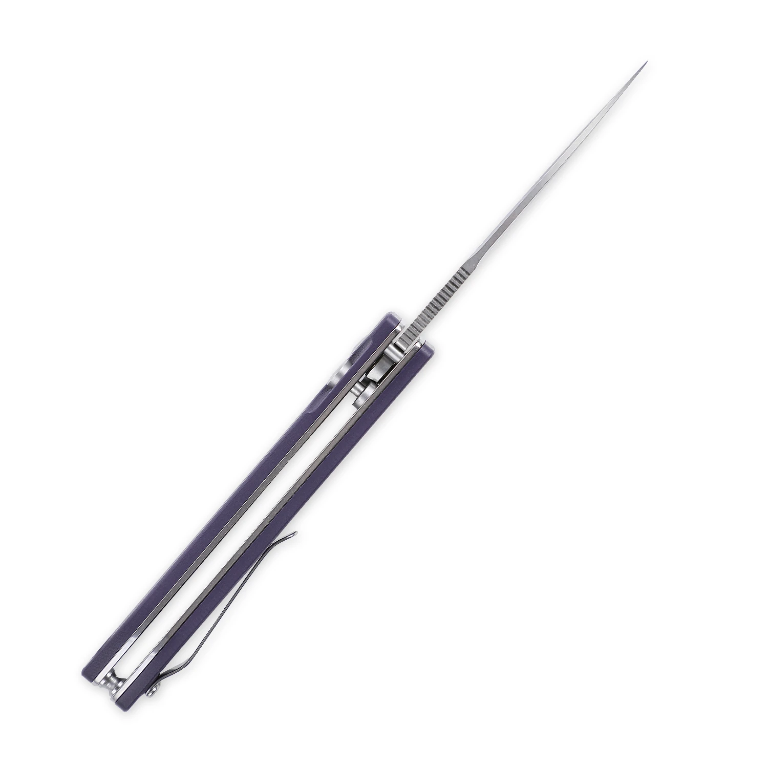 Kizer Swaggs Swayback Button Lock Knife Purple G-10 - V3566N1 7 Kizer Swaggs Swayback Button Lock Knife Purple G-10 - V3566N1 - Image 5