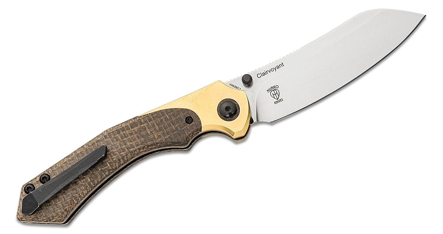 Kizer Clairvoyant 154CM, Brass+Micarta V4626C1 4 Kizer Clairvoyant 154CM, Brass+Micarta V4626C1 - Image 2