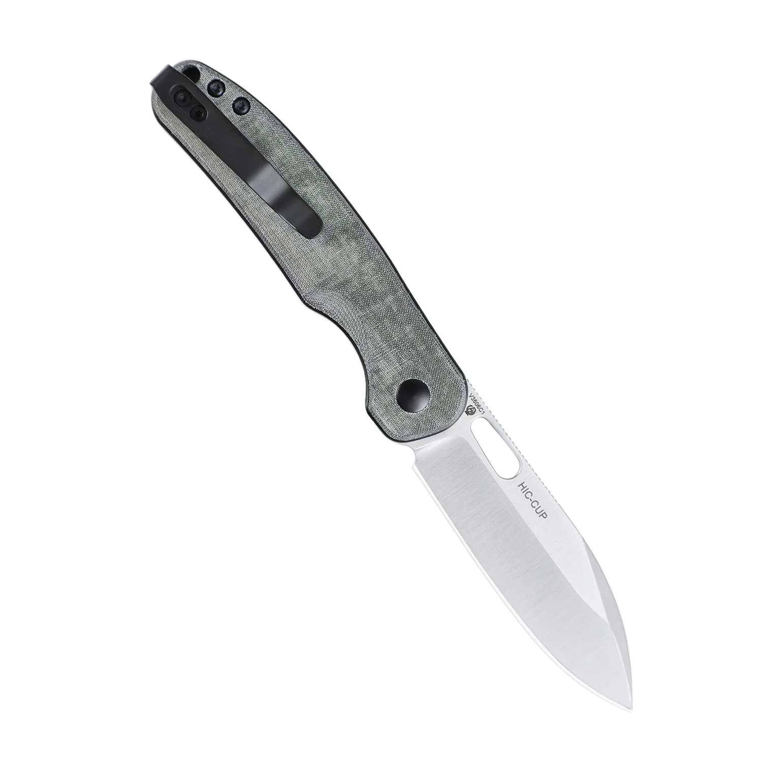 KIZER Azo HIC-CUP Button Lock Knife Green Micarta V3606C1 4 KIZER Azo HIC-CUP Button Lock Knife Green Micarta V3606C1 - Image 2