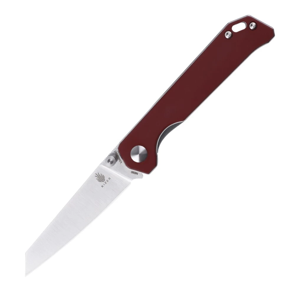 KIZER Mini Begleiter Folding Knife, Red Micarta Handle V3458RN3 3 KIZER Mini Begleiter Folding Knife, Red Micarta Handle V3458RN3