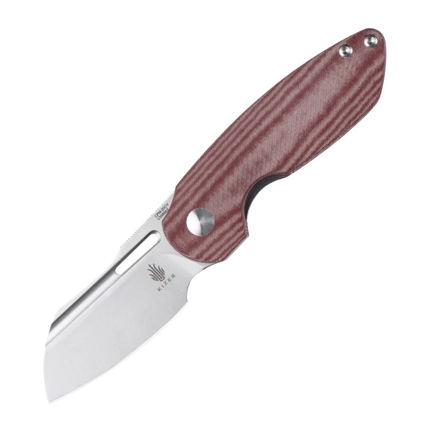 Kizer October Red Micarta - V3569A2 3 Kizer October Red Micarta - V3569A2