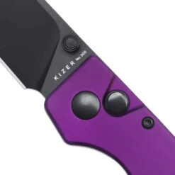 KIZER Original Button Lock Purple Aluminium Handle V3605C4 15 KIZER Original Button Lock Purple Aluminium Handle V3605C4 -Taschenmesser Verkauf 964423f13e48bdad73591d92546aeda0