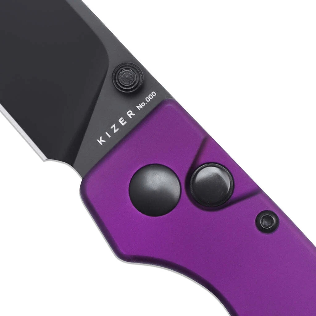 KIZER Original Button Lock Purple Aluminium Handle V3605C4 8 KIZER Original Button Lock Purple Aluminium Handle V3605C4 - Image 6
