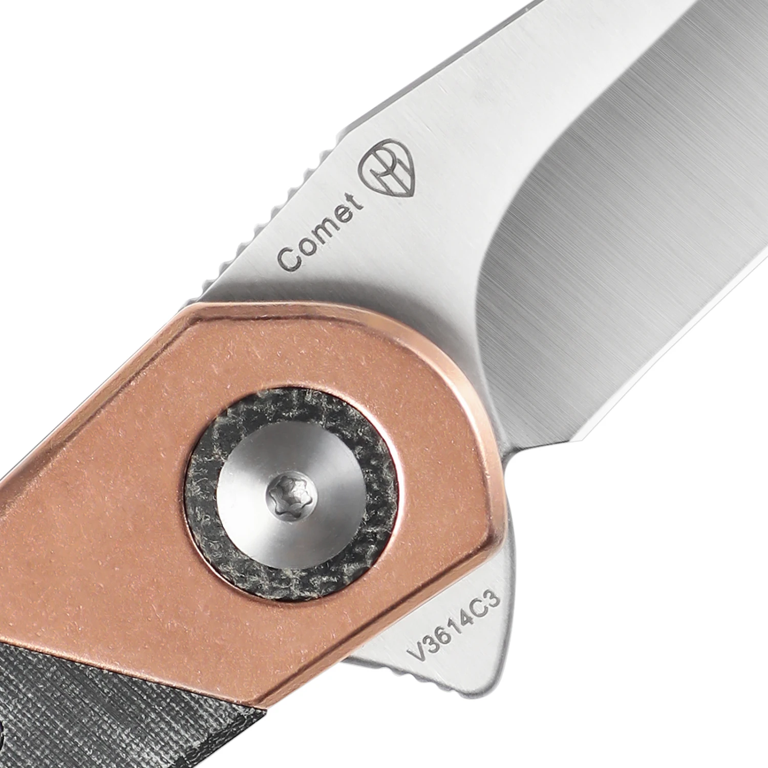 Kizer Comet Liner Lock Knife Copper & Black Micarta - V3614C3 5 Kizer Comet Liner Lock Knife Copper & Black Micarta - V3614C3 - Image 3