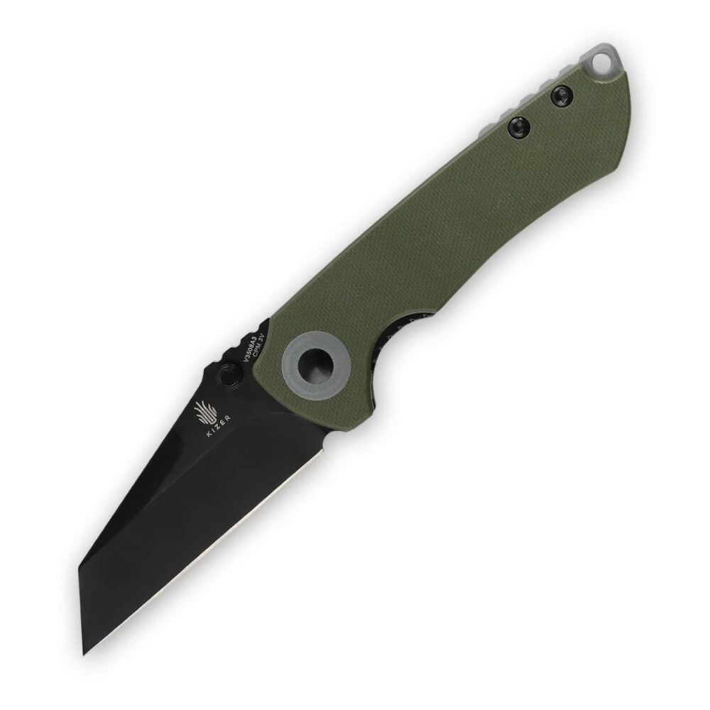 Kizer Mini Critical Green G-10 - V3508A3 3 Kizer Mini Critical Green G-10 - V3508A3